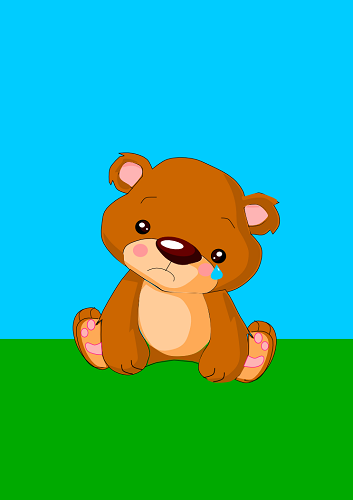 L'orsetto triste disegnato da Camilla con Inkscape